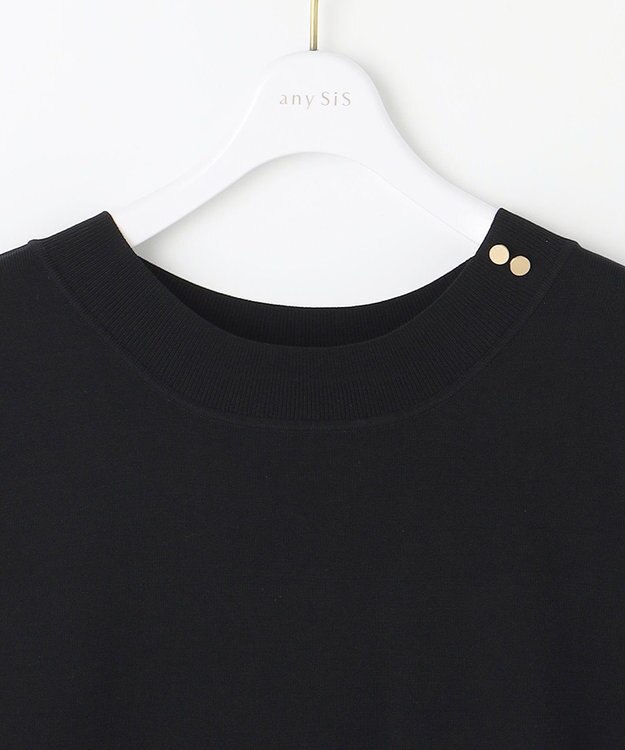 ANY SIS 【接触冷感・UVケア】フロント切替 プルオーバー ブラック