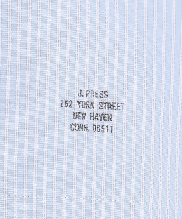 J.PRESS MEN 【J.PRESS ORIGINALS】Broad Stripe Open Half Sleeve Shirt / Baggy-Fit サックスブルー系1