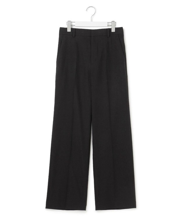 23区 【洗える/セットアップ対応】アイアスマットストレッチ セミワイド パンツ ブラック系
