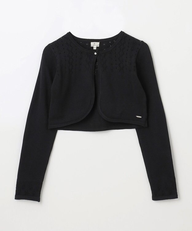 組曲 KIDS 【150-160㎝】レーシー ボレロ ブラック系