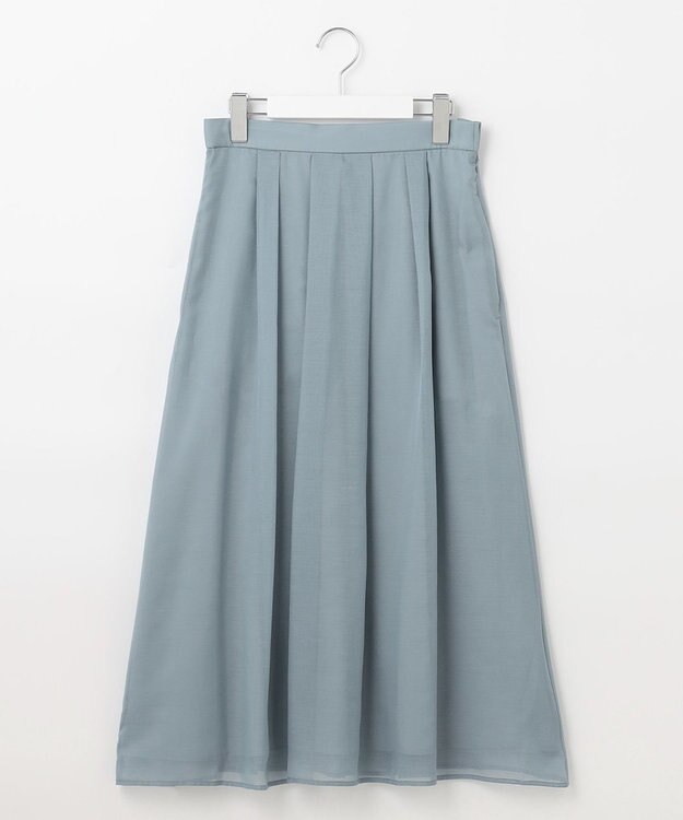 J.PRESS LADIES S 【WEB限定カラーあり・洗える】 ブライトスパンボイル スカート サックスブルー系