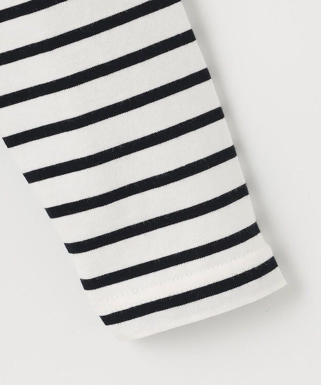 ANY KIDS セーラー襟付き 長袖 トップス オフ×ブラックボーダー