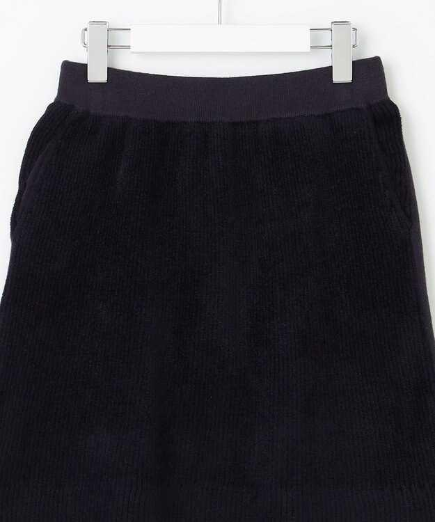 23区GOLF セットアップ可【WOMEN】ストレッチモール ニット スカート ネイビー系