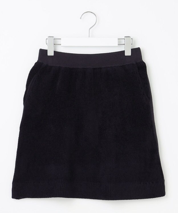 23区GOLF セットアップ可【WOMEN】ストレッチモール ニット スカート ネイビー系