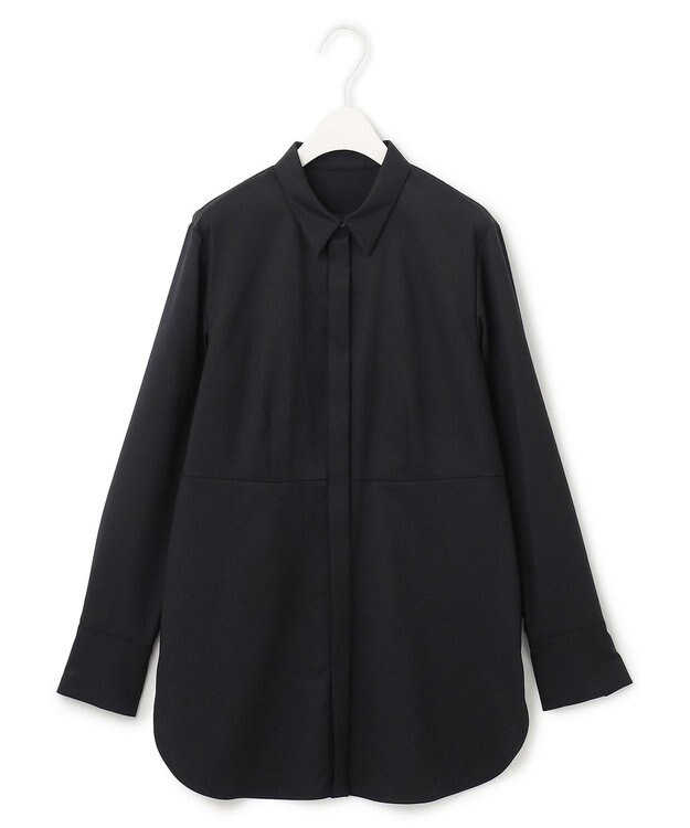 ICB 【洗える】 TWブロード シャツ ブラック系