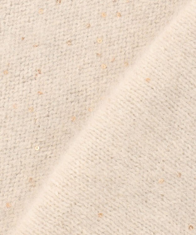 BEIGE， AMARILLO / スパンコールフォックスVネックニット Taupe