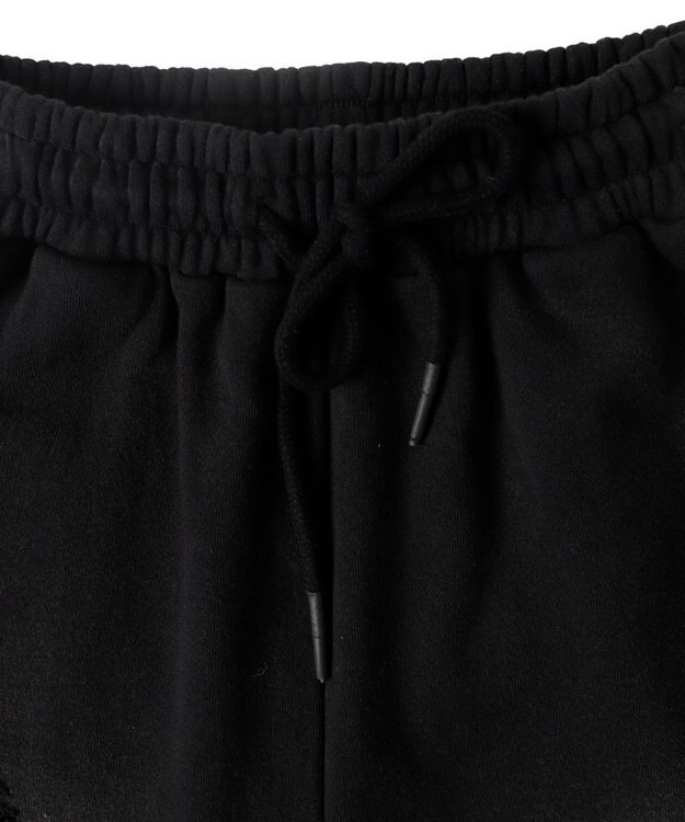 WEGO 【ウエストゴム】ヴィンテージウォッシュスウェットワイドパンツ ブラック