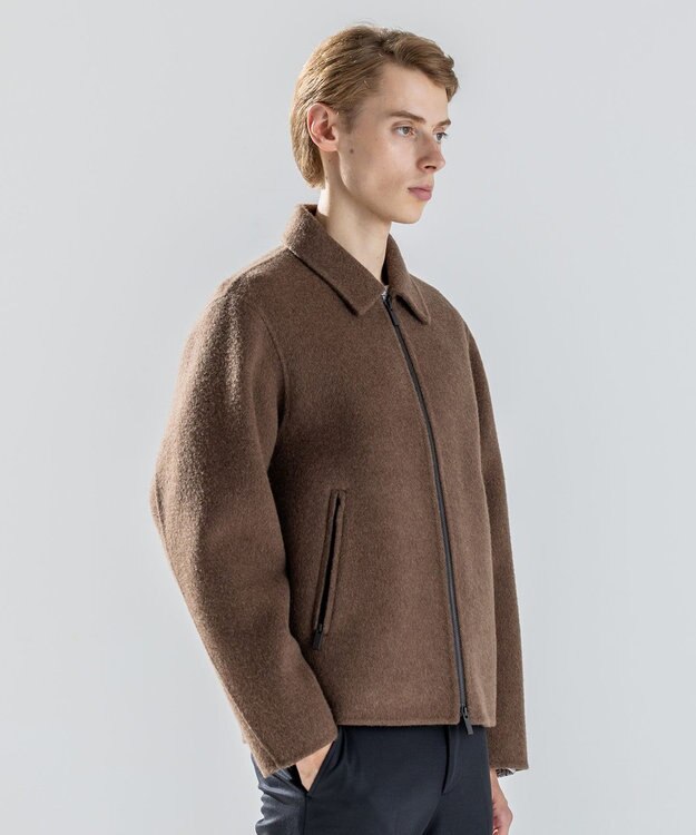 JOSEPH HOMME 【新素材】ウールキャメルリバー　ジップアップブルゾン キャメル系