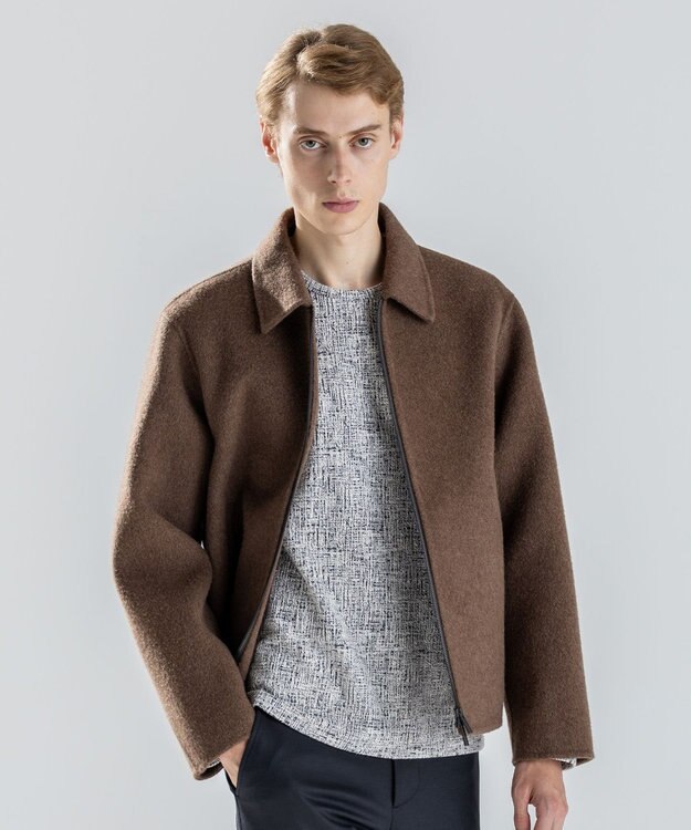 JOSEPH HOMME 【新素材】ウールキャメルリバー　ジップアップブルゾン キャメル系