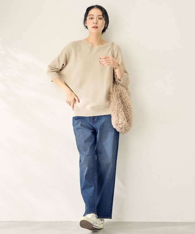 ANY ラメガーターニット ベージュ