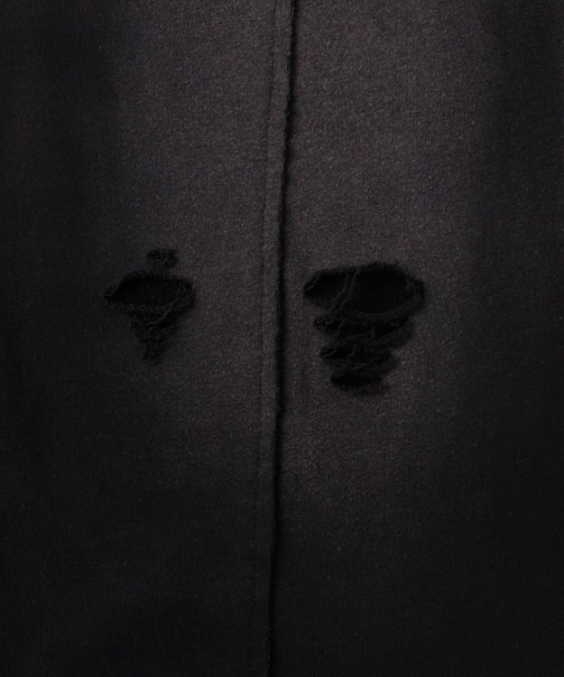 WEGO 【ウエストゴム】ヴィンテージウォッシュスウェットワイドパンツ ブラック