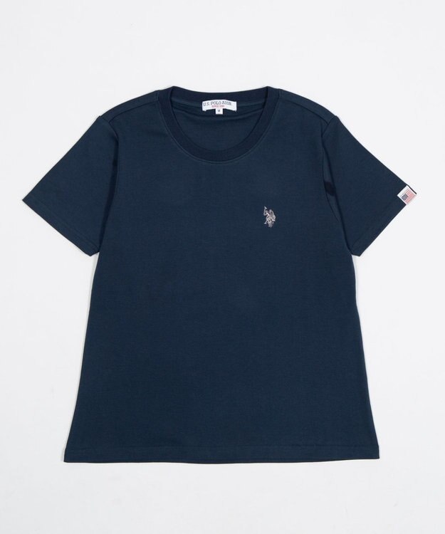 WEGO 【SMLサイズ展開】U.S. POLO ASSN.別注コンパクトTシャツ ネイビー