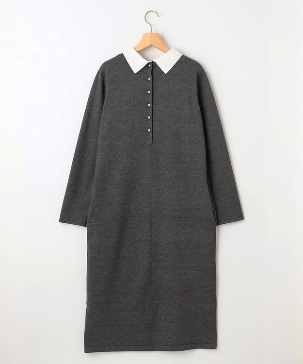 組曲 【新色追加！】Elena襟付き ニットワンピース グレー系8