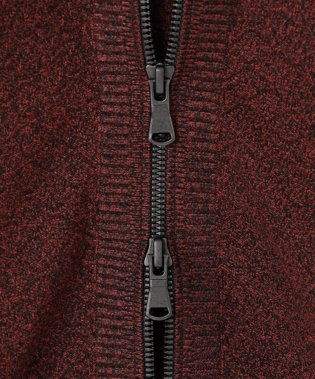 JOSEPH HOMME 【イージーケア】 ヴィスコースリンクス　ジップアップカーディガン ワイン系