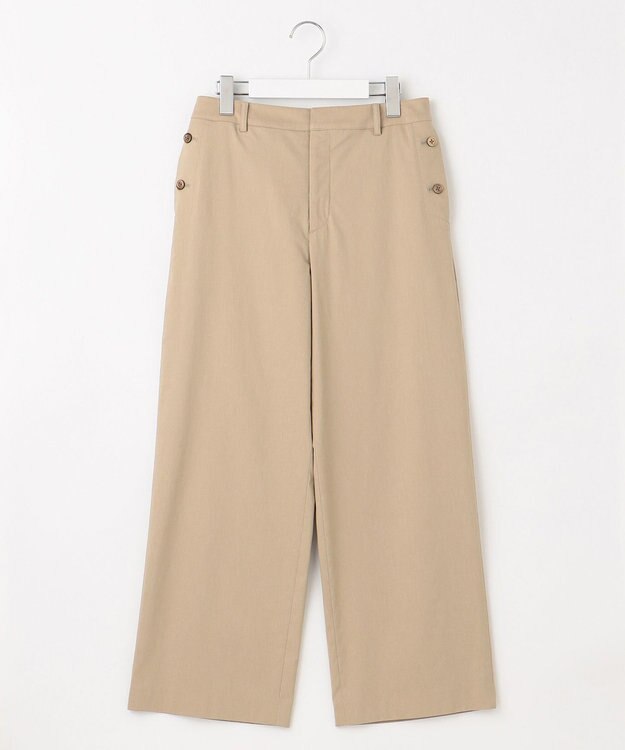 J.PRESS LADIES 【洗える・セットアップ対応】セルロースリネンストレッチ セミワイド パンツ ベージュ系