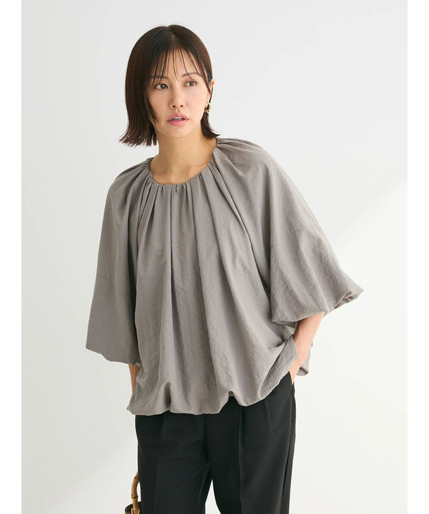 Green Parks ・ELENCARE DUE バルーンブラウス Gray