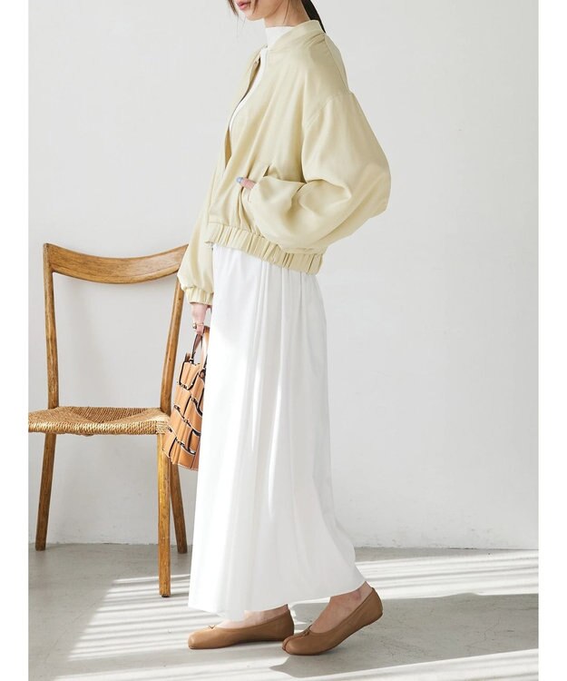 Green Parks AnriettMusee  リブニットドッキングワンピース Off White