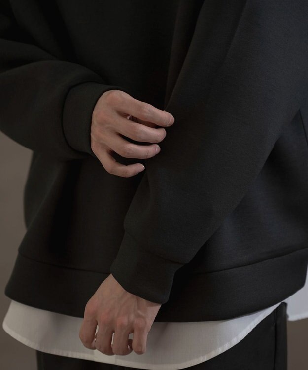 WEGO KEEPWARM　BIGハーフZIPプルオーバー ブラック中濃色