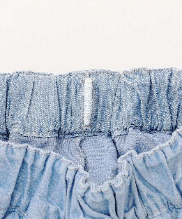 ANY KIDS 【洗濯機可能】プリーツ ミニスカパン デニム