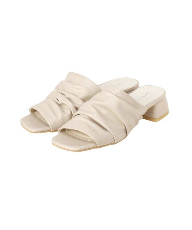 earth music&ecology ソフトギャザーミュール Ivory