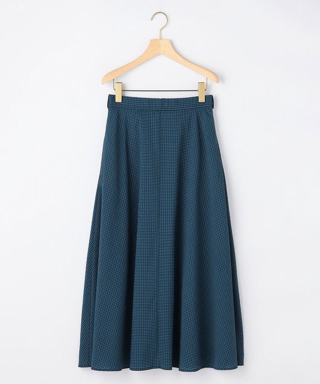 組曲 L 【先行予約】サッカーギンガムチェック フレアスカート ブルー系