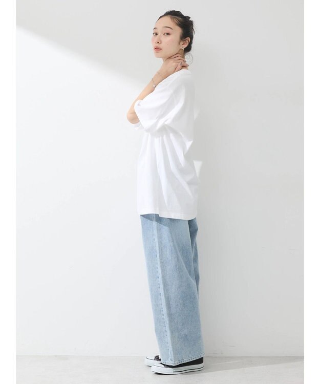 earth music&ecology アソートロゴプリントＴ Off White