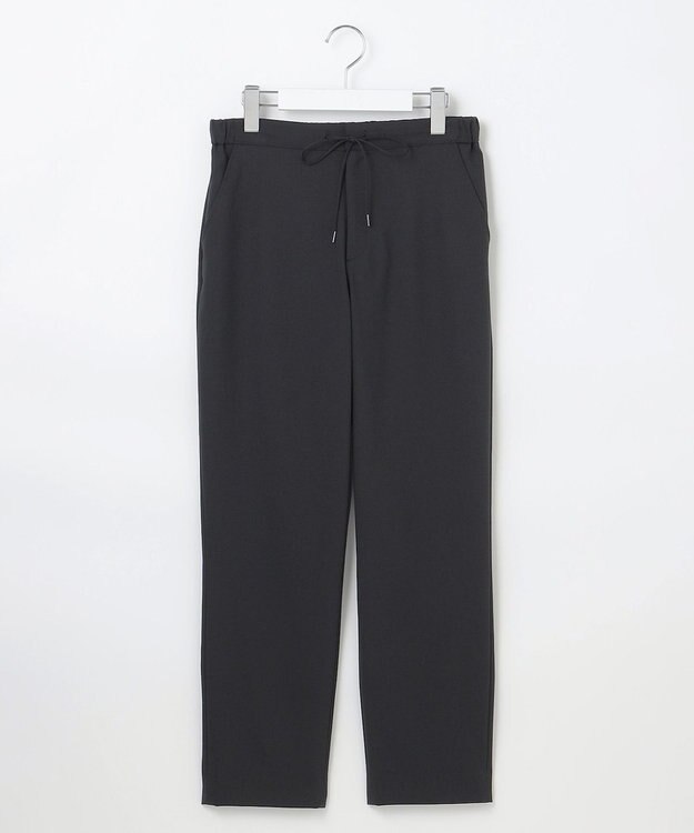J.PRESS LADIES 【洗える】PLAIN WEAVE トロ  テーパード パンツ ブラック系