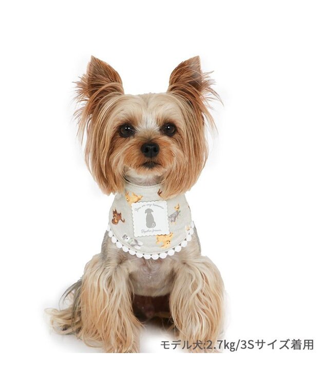 PET PARADISE ペットパラダイス makokoro ホカリラ バンダナ 小型犬 グレイッシュベージュ