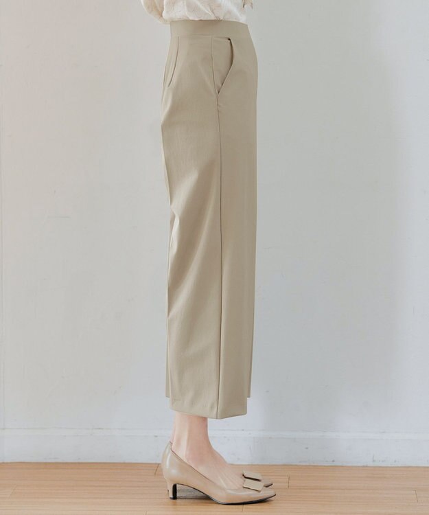 Tiaclasse 【日本製・洗える・接触冷感・吸水速乾・UVカット】サーラドライ・ワイドパンツ ベージュ