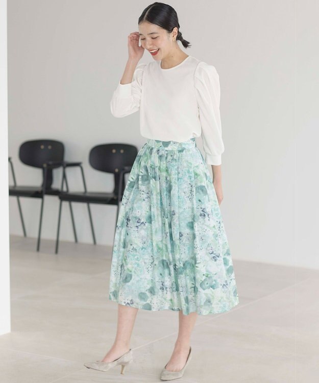 組曲 ライトアムンゼンジャージーバックリボン トップス アイボリー系