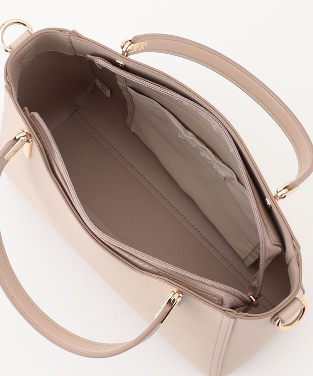 ANY SIS 【2WAY】スクエアミディトート バッグ ベージュ