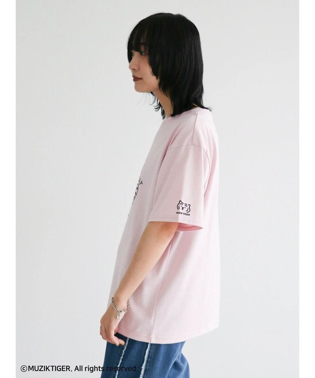Green Parks ムジークタイガー／ＢＩＧ　ＣＡＴ　Ｔシャツ Pink