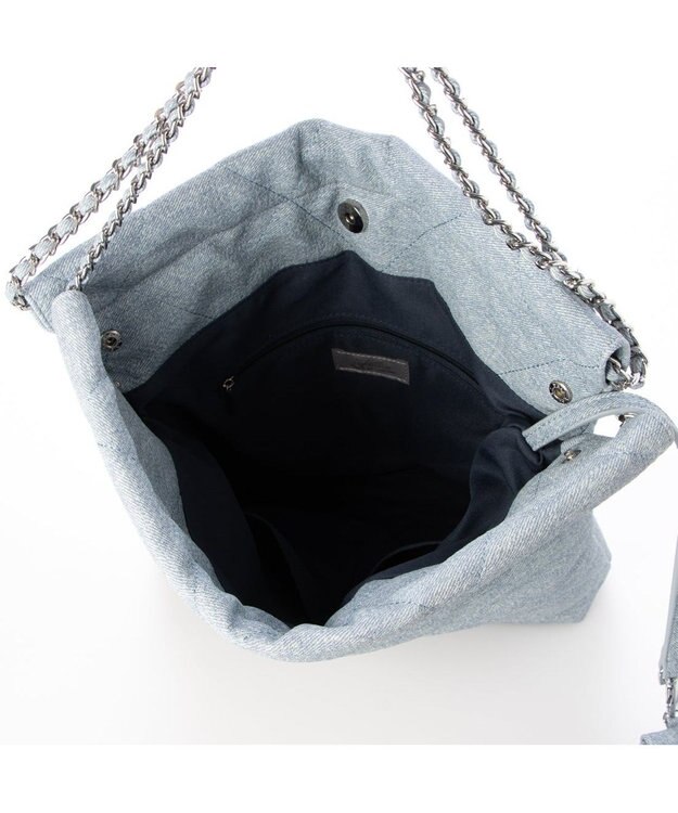 UNBILLION 【テレビ ドラマ着用アイテム】カシュカシュ cachecache / デニム風チェーンバッグ ブルー