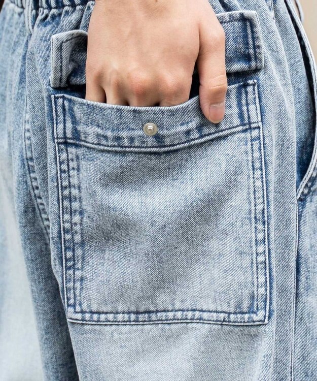 WEGO デニムパラシュートパンツ デニム中濃加工色