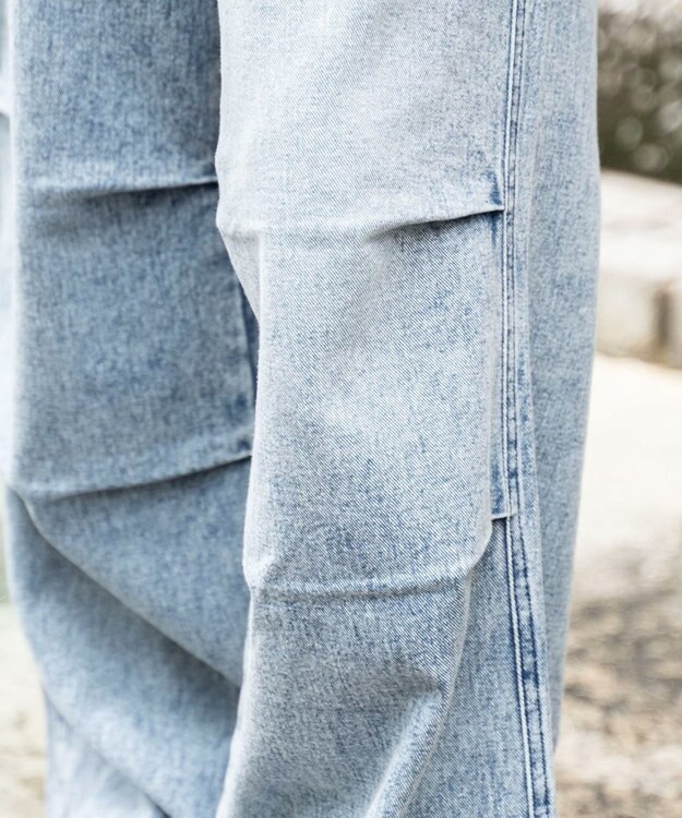 WEGO デニムパラシュートパンツ デニム中濃加工色