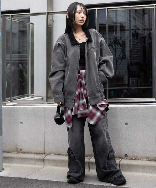 WEGO ワーカーズWジップブルゾン ブラック中濃色