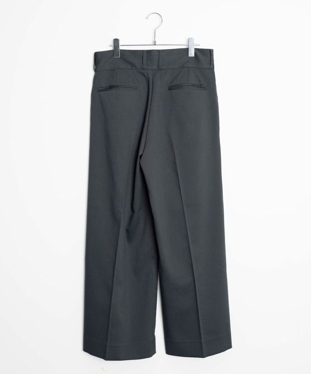 WEGO 【ユニセックス着用ITEM】ワイドストレートスラックス ダークグレー