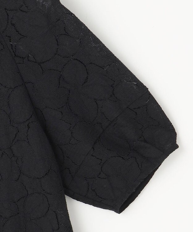 ANY SIS S 【洗える】ラグランレースＴ ブラウス ブラック