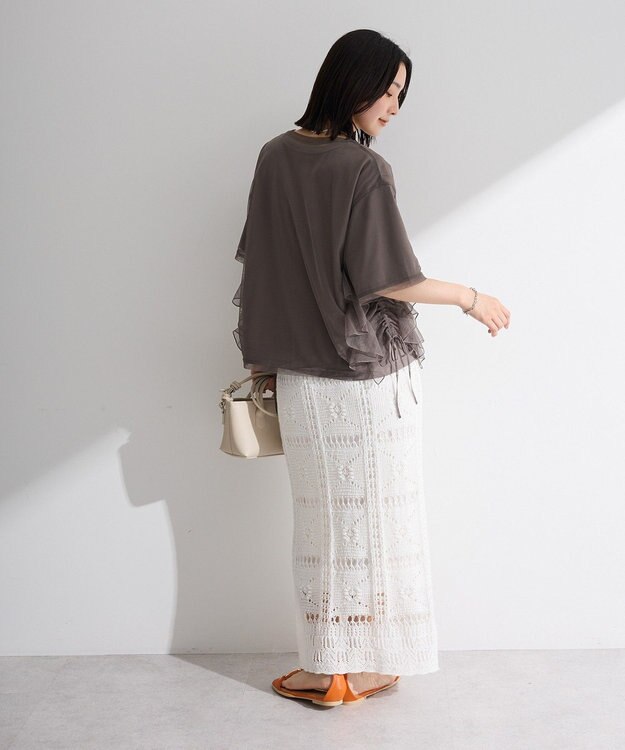 Green Parks ＳＥＴ２点チュール＋半袖ＴＥＥ Charcoal Gray