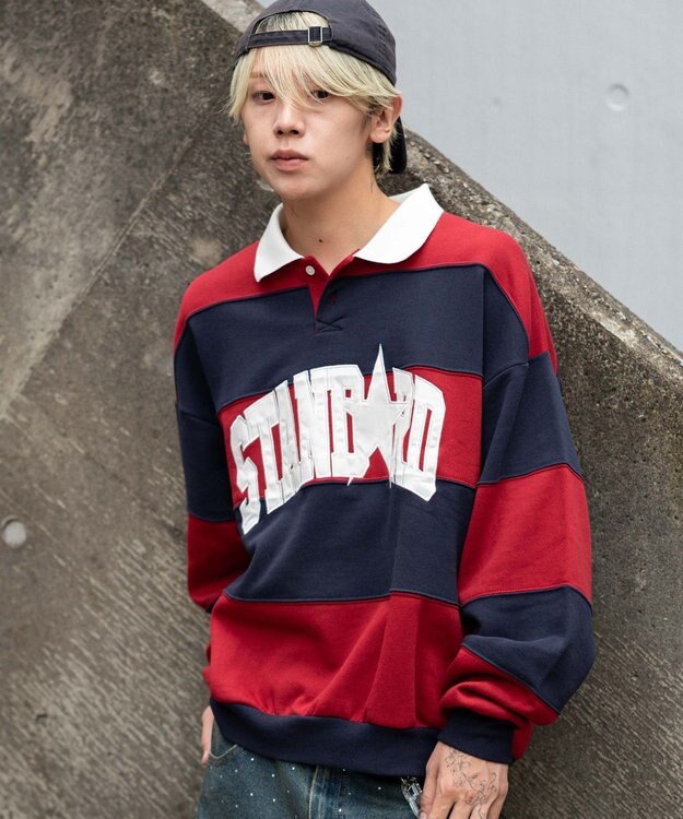 WEGO 【ユニセックス着用ITEM】カレッジロゴラガースウェット ワイン