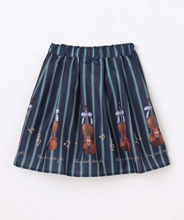 ANY KIDS メロディスカート ネイビー×バイオリン