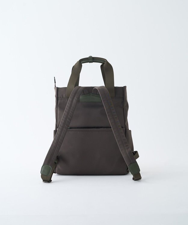 MIYABIYA LAQUOH【撥水加工】ミニマルナイロンリュックサック カーキ