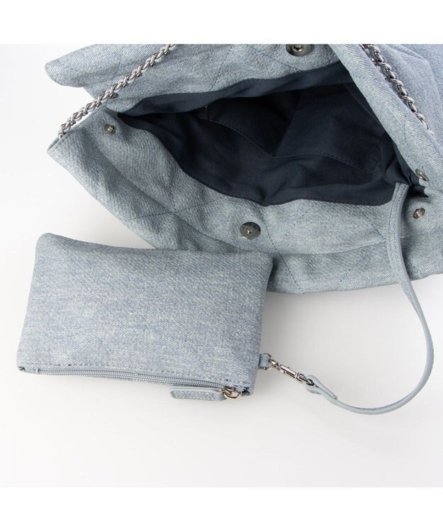 UNBILLION 【テレビ ドラマ着用アイテム】カシュカシュ cachecache / デニム風チェーンバッグ ブルー