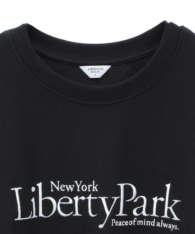 AMERICAN HOLIC Ｌｉｂｅｒｔｙ　Ｐａｒｋ刺繍スウェット① Black