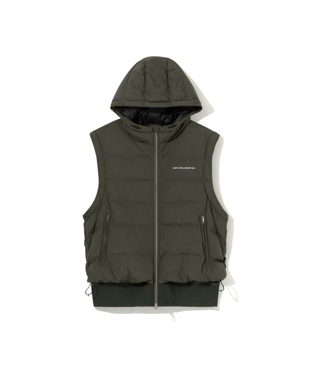 ZERO HALLIBURTON 【袖着脱可能】 2WAY 中綿アウター ZHG-W5A2a 85133 カーキ