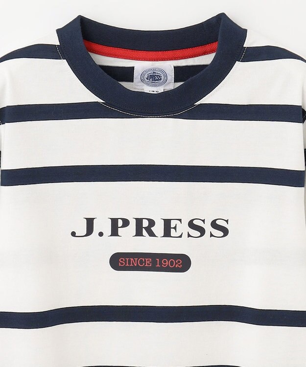 J.PRESS KIDS 【110-130cm】ボーダー カットソー オフホワイト系1