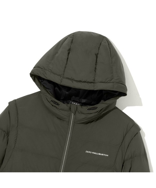 ZERO HALLIBURTON 【袖着脱可能】 2WAY 中綿アウター ZHG-W5A2a 85133 カーキ