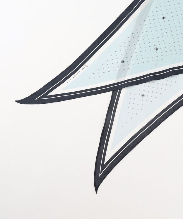 J.PRESS LADIES スクエアドット 剣先 スカーフ サックスブルー系5