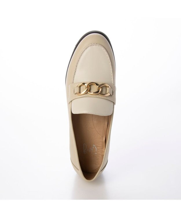 ing <ing>チェーンモチーフローファー アイボリーコンビ