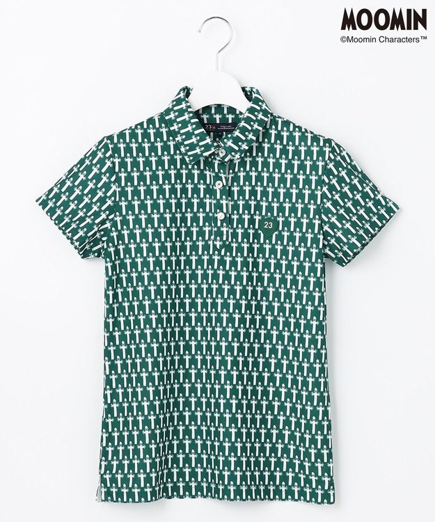 23区GOLF 【WOMEN】【MOOMIN COLLECTION】ムーミン 半袖 総柄プリント シャツ グリーン系5